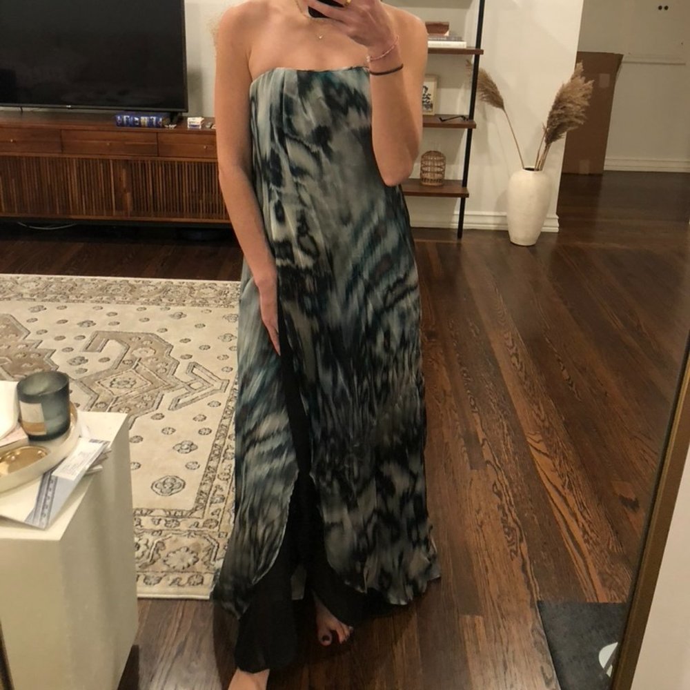 Waterfall / Tie Dye Gown / Maxi Dress